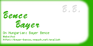 bence bayer business card